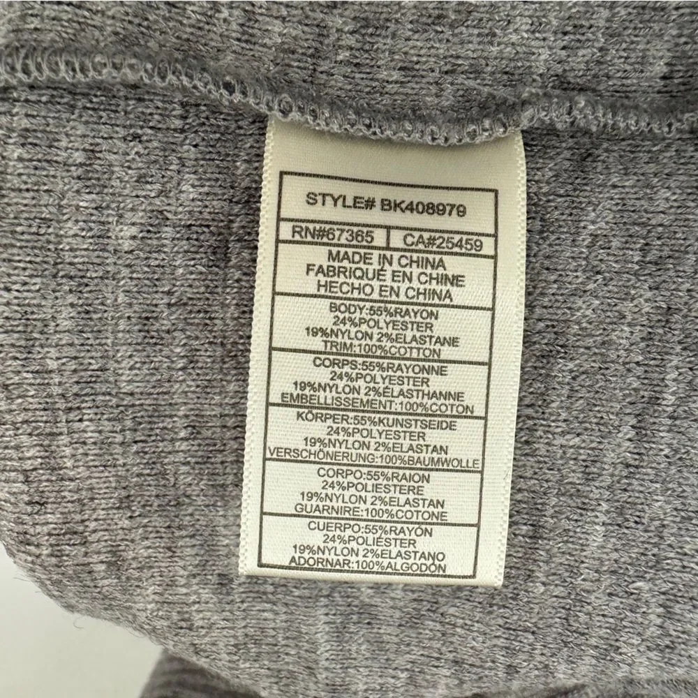 NWT BB Dakota Steve Madden Knit The Scene LS Sweater Dress Medium Heather Grey